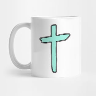 Teal Cross Mug